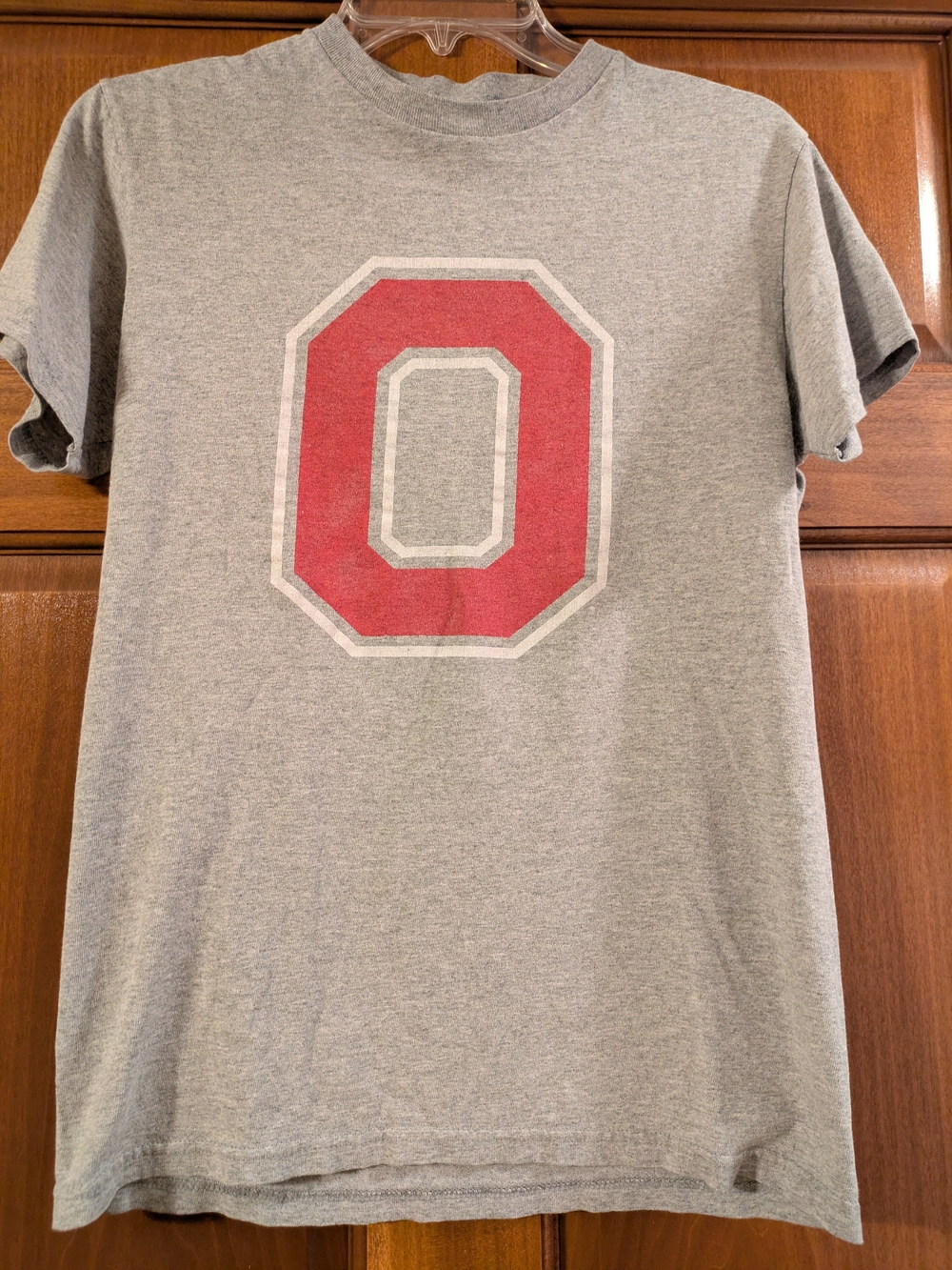 Ohio State Buckeyes Delta Short Sleeve T-shirt Gray With Block O Small